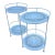 Pair of Fermod French Modernist Steel “Guinguette” Tables For Sale