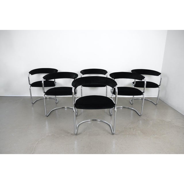 Round Extendable Table and Cantilever Chairs from Läsko, Germany, 1970s, Set of 7 For Sale - Image 17 of 18