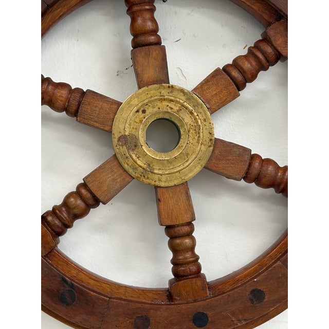 Wooden Ship’s Wheel Wall Decor For Sale In Orlando - Image 6 of 14