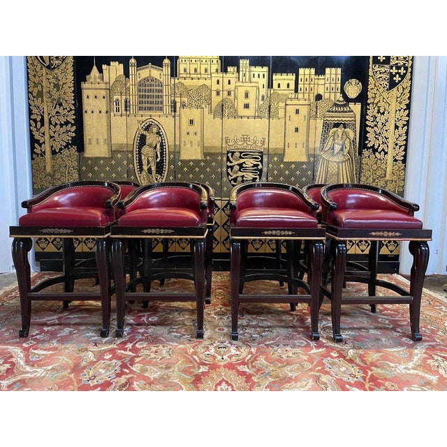 Bar Stools by Pierre Counot Blandin, Set of 8 For Sale - Image 12 of 12