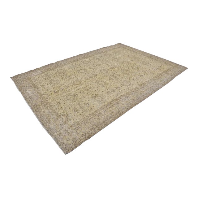 Authentic Vintage Turkish Rug in Muted Tones For Sale