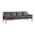 Knut Saeter for Vatne Møbler Mid Century Norwegian Rosewood and Leather Sofa For Sale