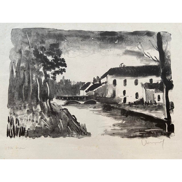 Black Maurice De Vlaminck, The Mill on the Naze, 1924, Lithograph For Sale - Image 8 of 8
