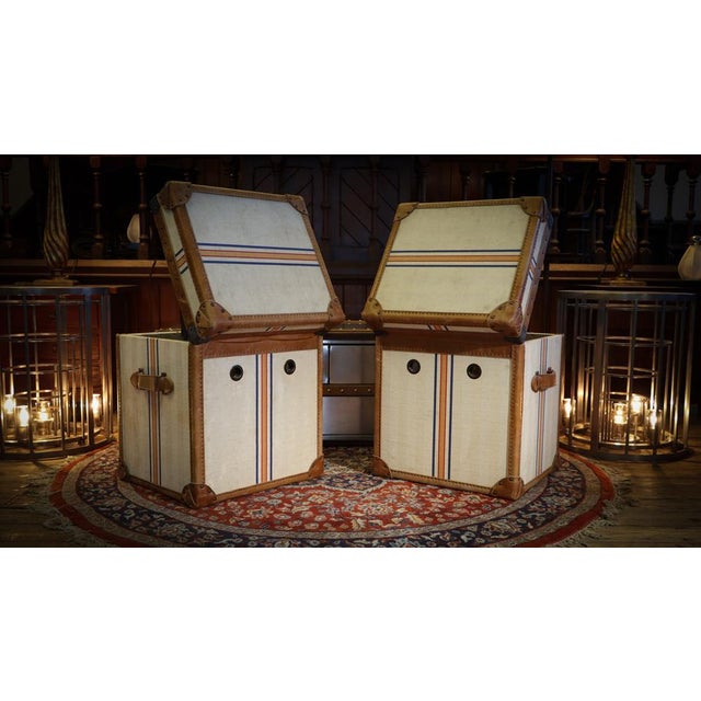 Vintage Trunks in Leather by Timothy Oulton, 2010s, Set of 2 For Sale - Image 14 of 18