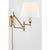 Modern Thomas O'Brien for Visual Comfort Signature Paulo Small Bracket Light in Hand-Rubbed Antique Brass with Linen Shade For Sale - Image 3 of 7