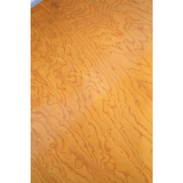 Mid Century Modern Dining Table Blonde Wood Metal Legs Rectangular Vintage MCM For Sale In Sacramento - Image 6 of 12