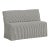 Stoffer Home x Cloth & Company Lindy Slipcover Dining Banquette in Jane Stripe Carbon For Sale