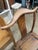 1950s Vintage Pair Asian Elmwood Oriental Wood Yoke Back Dining / Side Chairs For Sale - Image 5 of 18