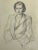 Vintage Pencil Drawing Portrait of Woman Signed Lewis Dated 1944. Matted and framed. Image size: 10" x 14". Frame: 13.5" x...