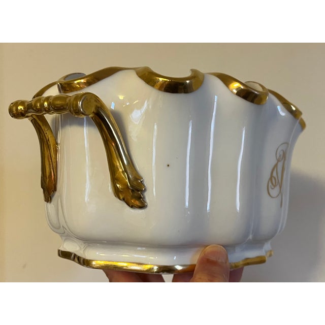 Antique Early 19th Century French Empire Paris Porcelain Monteith or Cachepot For Sale - Image 4 of 12