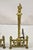 Antique French Empire Style Flame Finial Brass and Cast Iron Andirons - A Pair For Sale - Image 10 of 10