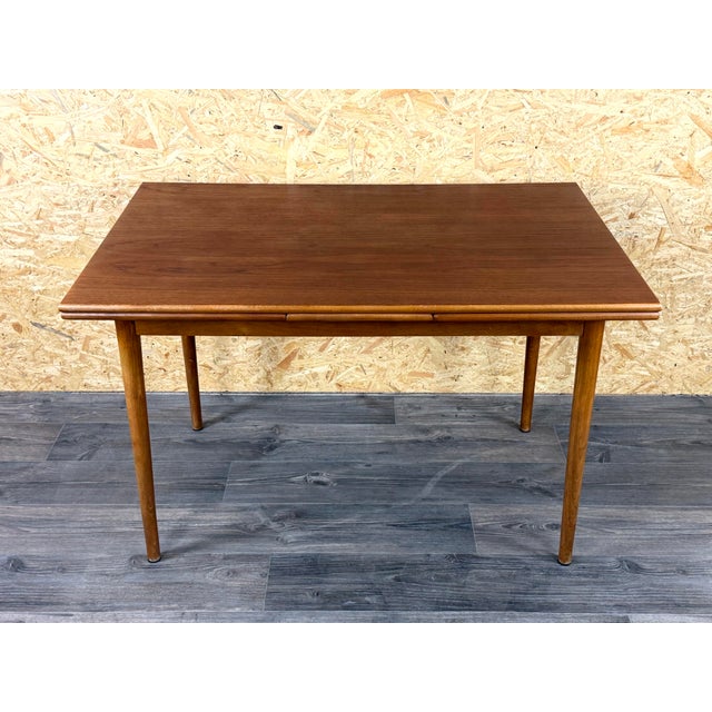 1960s/70s Teak Dining Table, Danish Modern Design, Denmark Item: Dining Table Manufacturer: Unknown Condition: Good -...