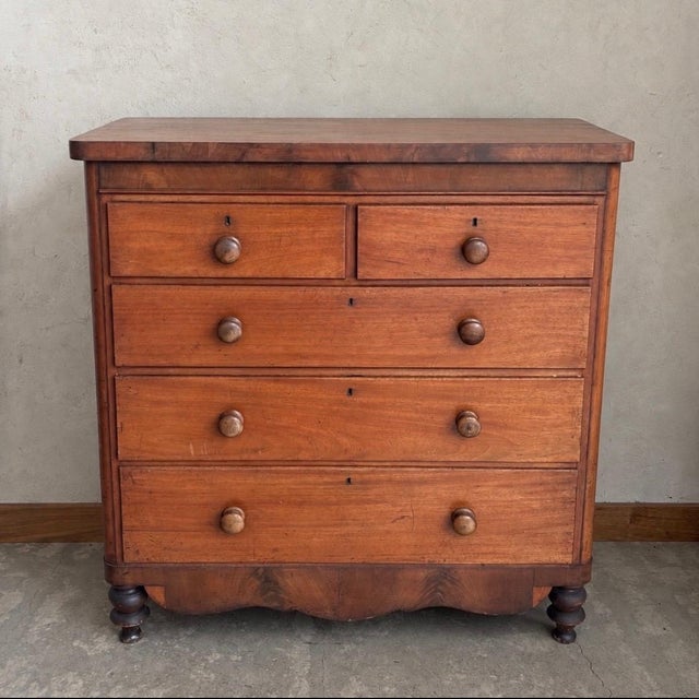 English Wood Chest of Drawers For Sale - Image 6 of 6