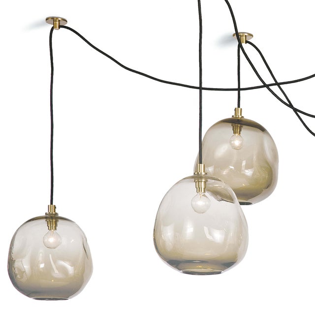 Regina Andrew Molten Spider Small With Smoke Glass (Natural Brass) For Sale - Image 4 of 6