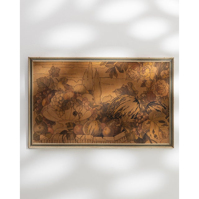 Early 20th Century France Sienna Wood Painting For Sale - Image 4 of 15