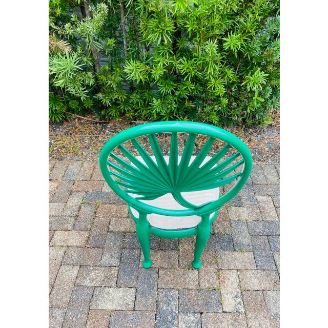 Vintage Coastal Tropitone Cast Aluminum Palm Leaf Dining Chair For Sale - Image 9 of 12