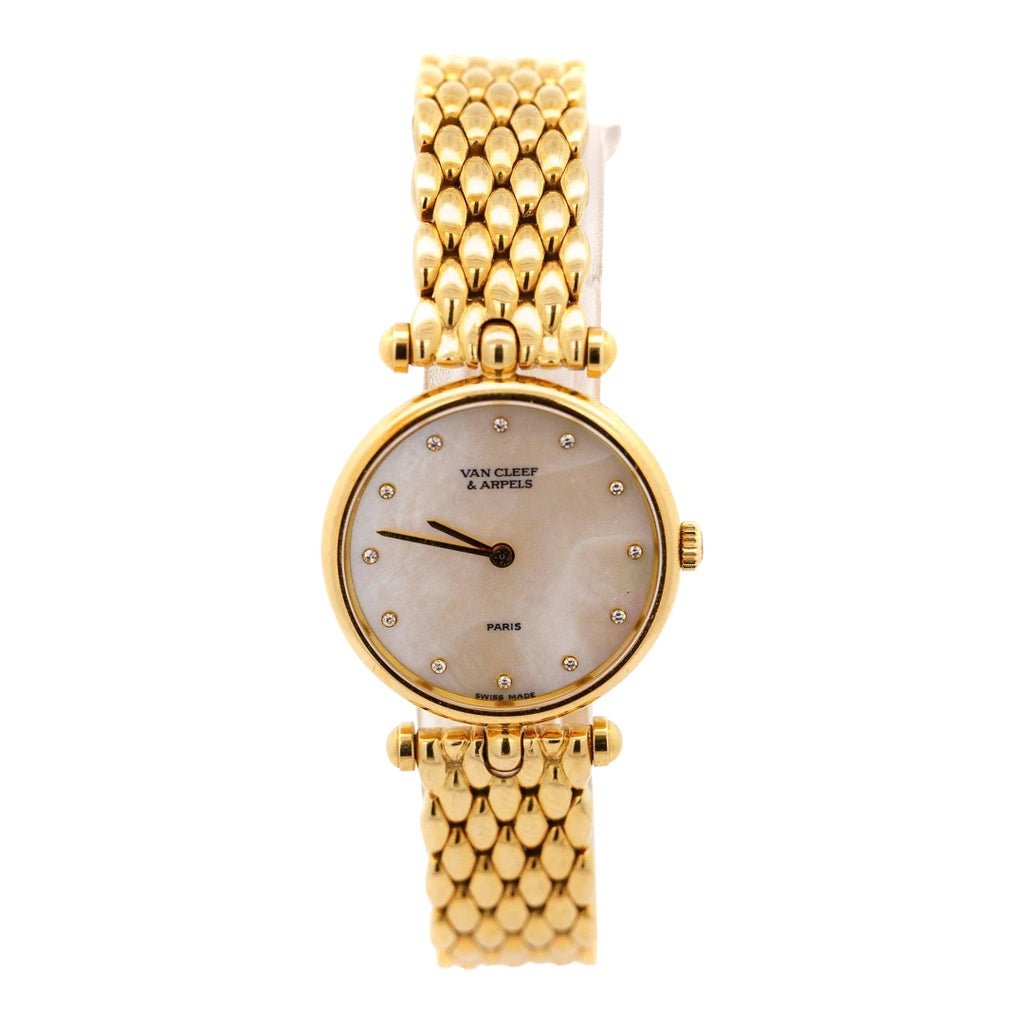 Gold Diamanté Vivani Watch with Mother of Pearl Dial Vintage Vivani Quartz Women main image 3