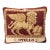 Handmade Vintage Burgundy Maroon Needlepoint Pillow with Otello Sphinx Winged Lion For Sale