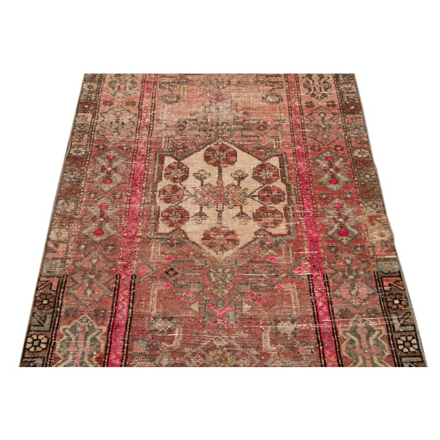 Shabby Chic Vintage Handmade Scatter Wool Rug For Sale - Image 11 of 13