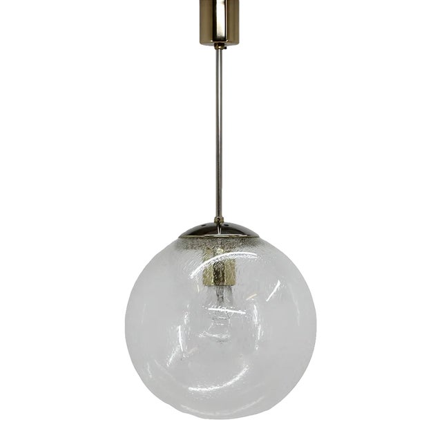 Brass Ceiling Lamp from Kamenický Šenov, 1960s For Sale