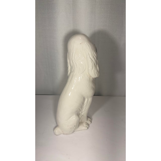 Vintage Italian Mid-Century Modern Glazed Ceramic Cocker Spaniel Dog Figurine For Sale - Image 10 of 12