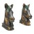 1970s Modern Pair of Vintage Horse Bust Bookends, English, Cast Brass, Decorative, Novel Rest For Sale