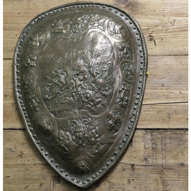Brass Wall Hanging Shield For Sale - Image 3 of 9