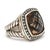Stones: smoky quartz, 1 checkerboard cushion 17 mm diamond, 32 round brilliant cut 1.4-1.5 mm approximately .48 total...