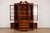 Henredon Henredon Georgian Carved Mahogany and Burl Wood Lighted Breakfront Bookcase Cabinet For Sale - Image 4 of 11