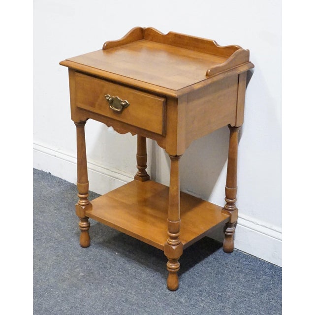 TELL CITY Young Republic Solid Hard Rock Maple Colonial Early American 19" Nightstand 29" High 19.5" Wide 15.5" Deep We...