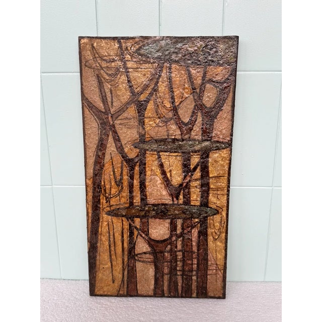 Futurist Artwork on Terracotta Tile by Riccardo Gatti, 1960s For Sale - Image 16 of 16