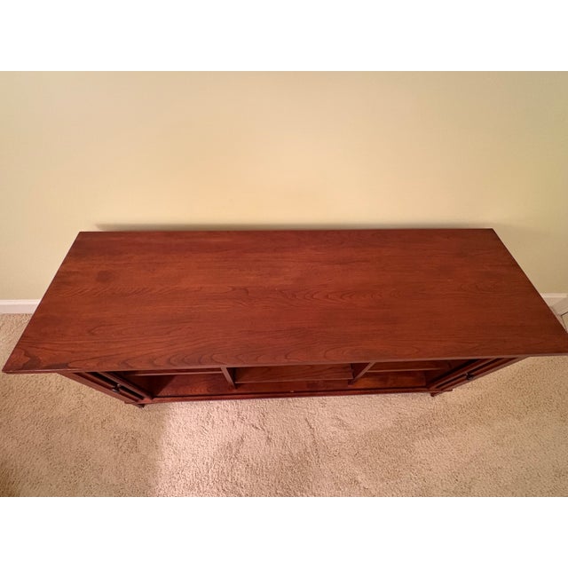 Contemporary Stickley Style Cherry Console Table For Sale - Image 3 of 6