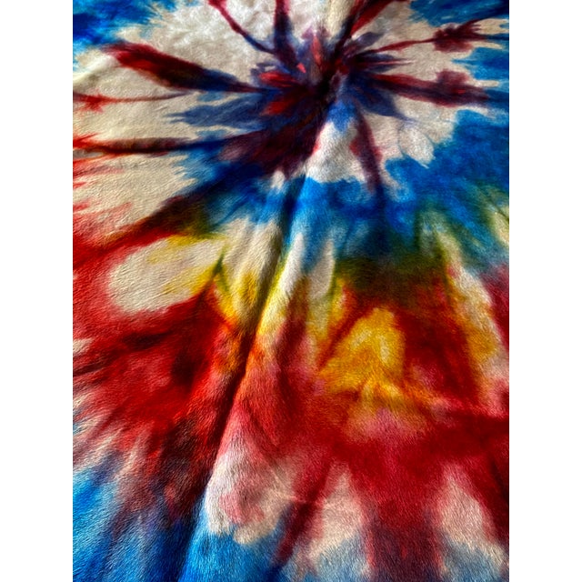 2010s Tie-Dye Brazilian Cowhide 7'3" X 7'6" For Sale - Image 5 of 6