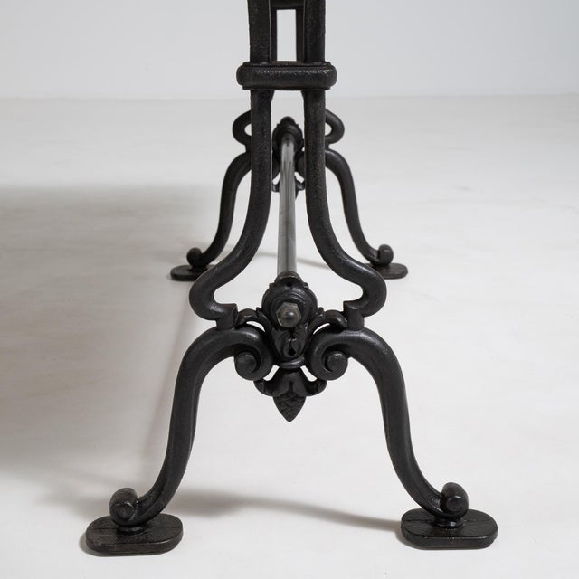 Cast Iron Bistro Table, Antique, France, Early 20th Century For Sale - Image 11 of 15