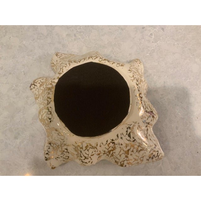 Capodimonte 1950s Capodimonte Gold Leaf Floor Ashtray Stand For Sale - Image 4 of 11