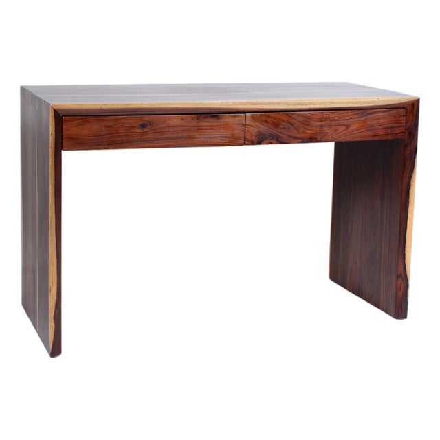 Modern Parsons Style Cocobolo Desk, Handcrafted, 1980s For Sale