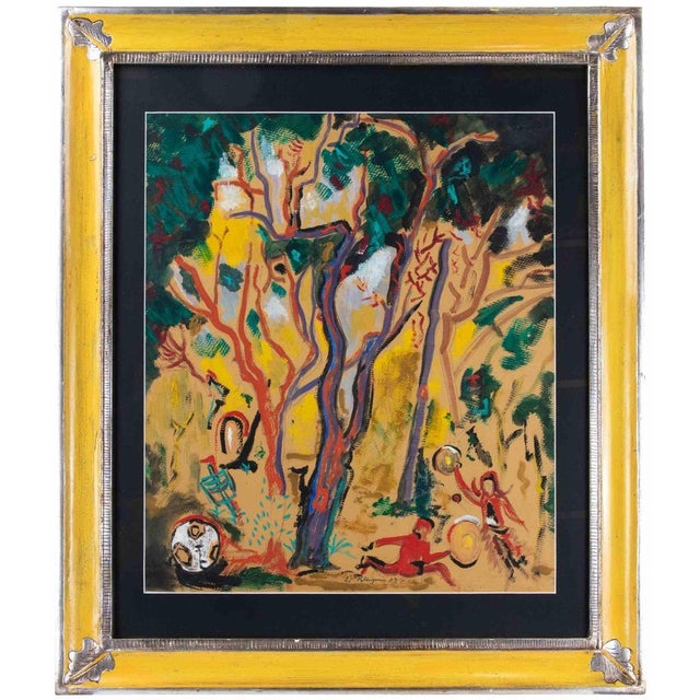 Sirio Pellegrini, In the Wood, Oil Painting, 1967 For Sale - Image 6 of 6
