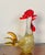 Spectacular Italian blown glass Rooster figurine with gold speckles.