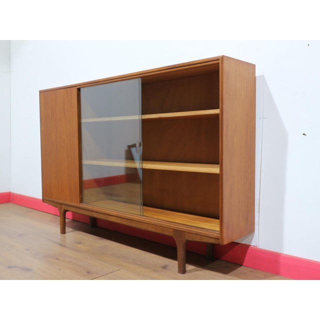 Mid Century Modern Vintage British Teak Display China Cabinet by McIntosh For Sale - Image 9 of 14
