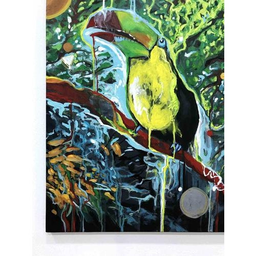 Early 21st Century Alessandro Filetti, Toucan, 2013, Acrylic Painting on Canvas, Framed For Sale - Image 5 of 6