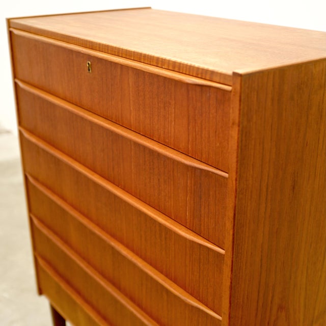 1950s Danish Teak Six Drawer Dresser For Sale - Image 10 of 10