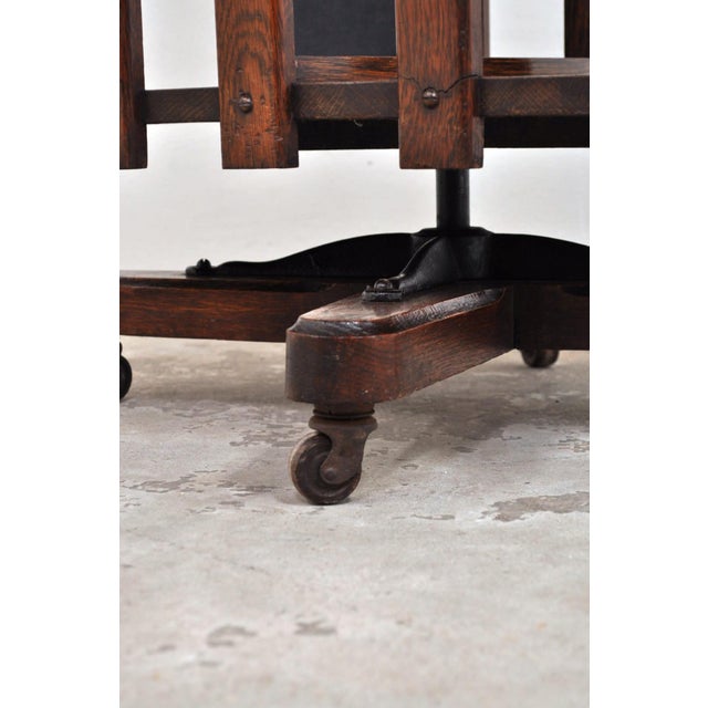 Antique Revolving Bookcase in Oak with Top, 1900s For Sale - Image 13 of 17