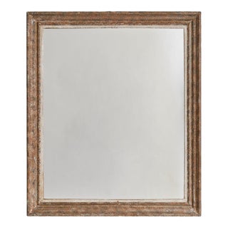 French Rustic Rectangular Wood Wall Mirror, 1940s - 1 Available For Sale