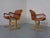 Pair of Siesta armchairs in cognac-colored leather. This piece has an attribution mark, I am sure that it is completely...