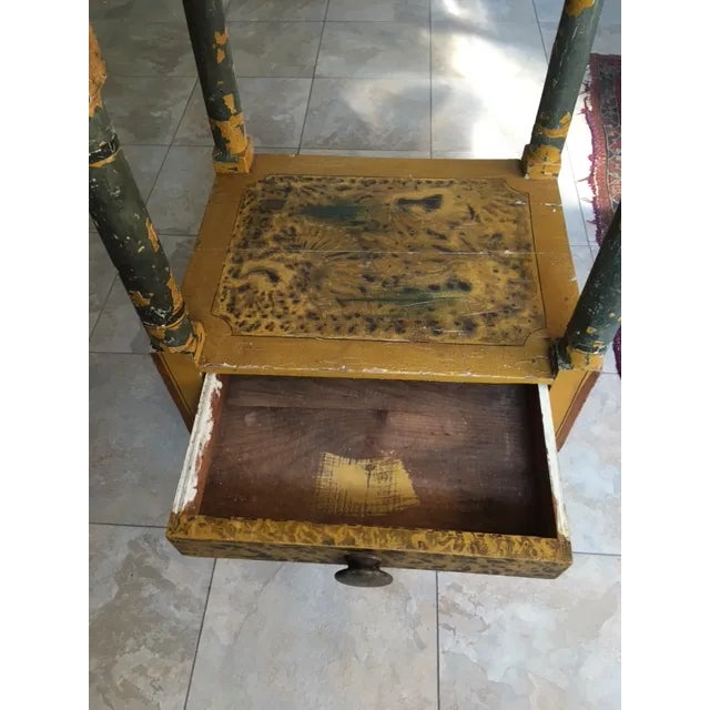 19th Century Grain Painted One-Drawer Side Table For Sale - Image 9 of 13