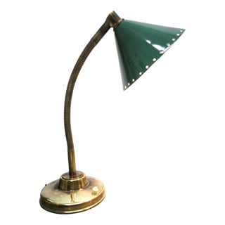 Flexible Light with Green Dome, 1960s For Sale