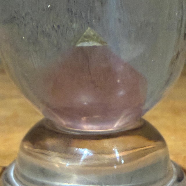 Vintage Sculpture of a Lucite in the Shape of an Egg Golden Pyramid Vasa Era For Sale - Image 14 of 15
