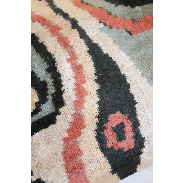 2020s Contemporary Velvet Ikat Bohemian Throw Pillow For Sale - Image 5 of 11