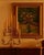 Elegant and substantial vintage brass candelabra featuring multiple scrolling arms arranged in a tiered design. This...