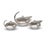 This striking vintage three-piece silver-plated tea service embodies the timeless elegance of the Art Deco and Streamline...
